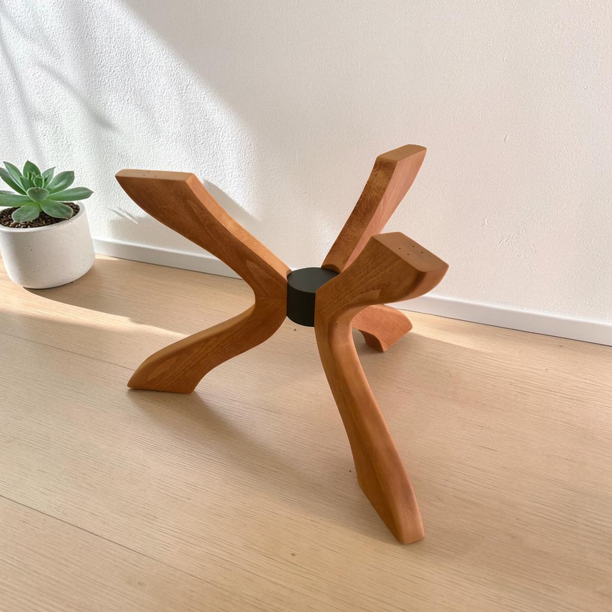 Viensan Heavy Duty Spider Table Base, Solid Wood Legs for Glass, Marble & Wood Tops, Dining, Coffee & Side Tables