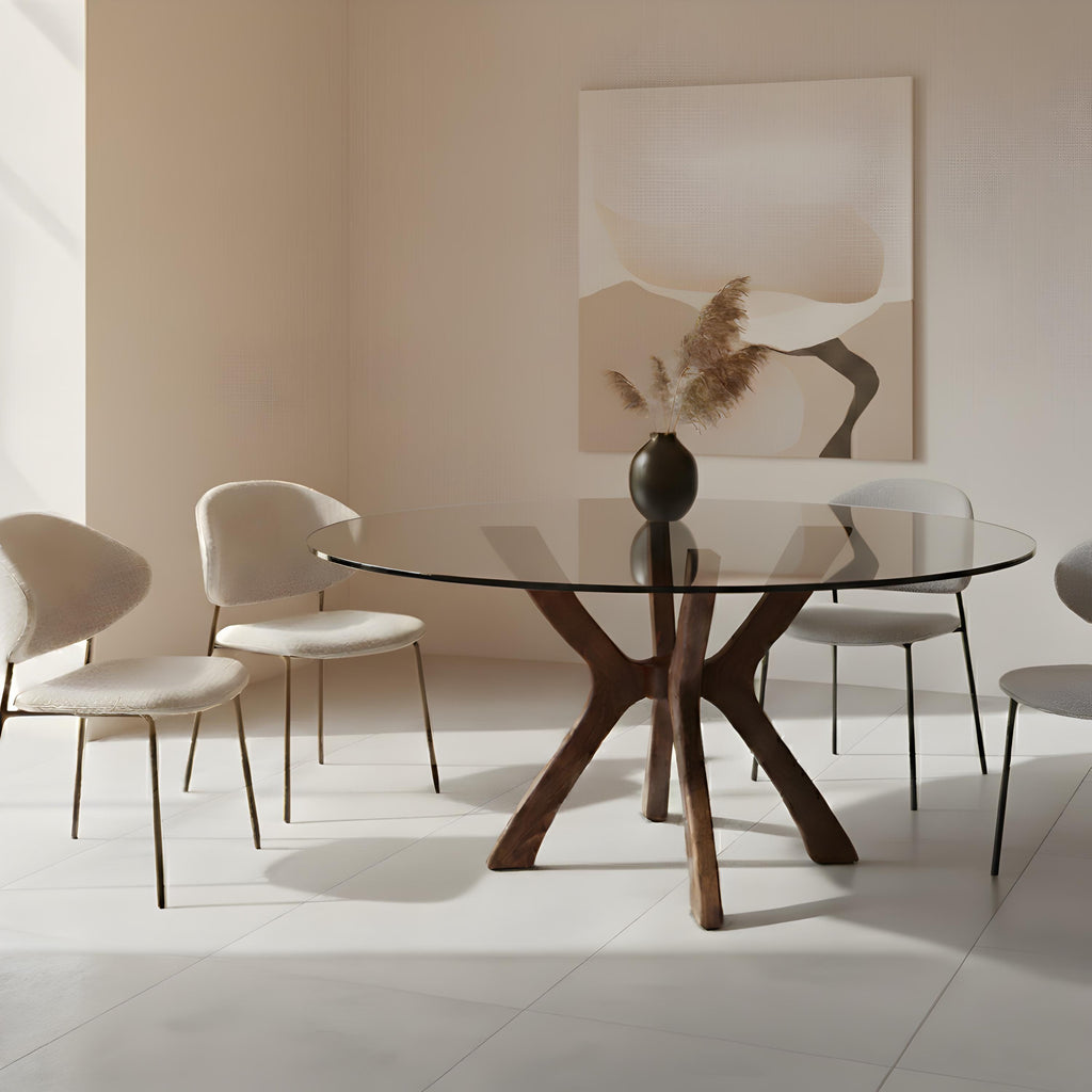 Viensan Heavy Duty Beech Wood Spider Table Legs, Dining Table Base for Round & Square Glass, Wood & Marble Tops, Side & Coffee Tables