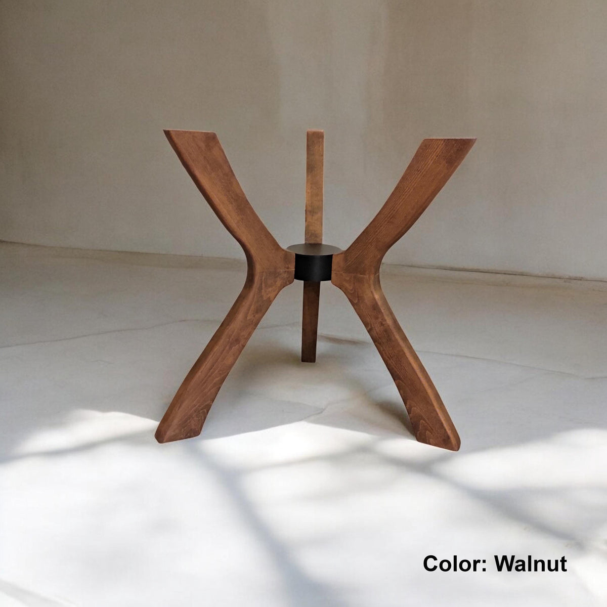 Viensan Heavy Duty Spider Table Base, Solid Wood Legs for Glass, Marble & Wood Tops, Dining, Coffee & Side Tables