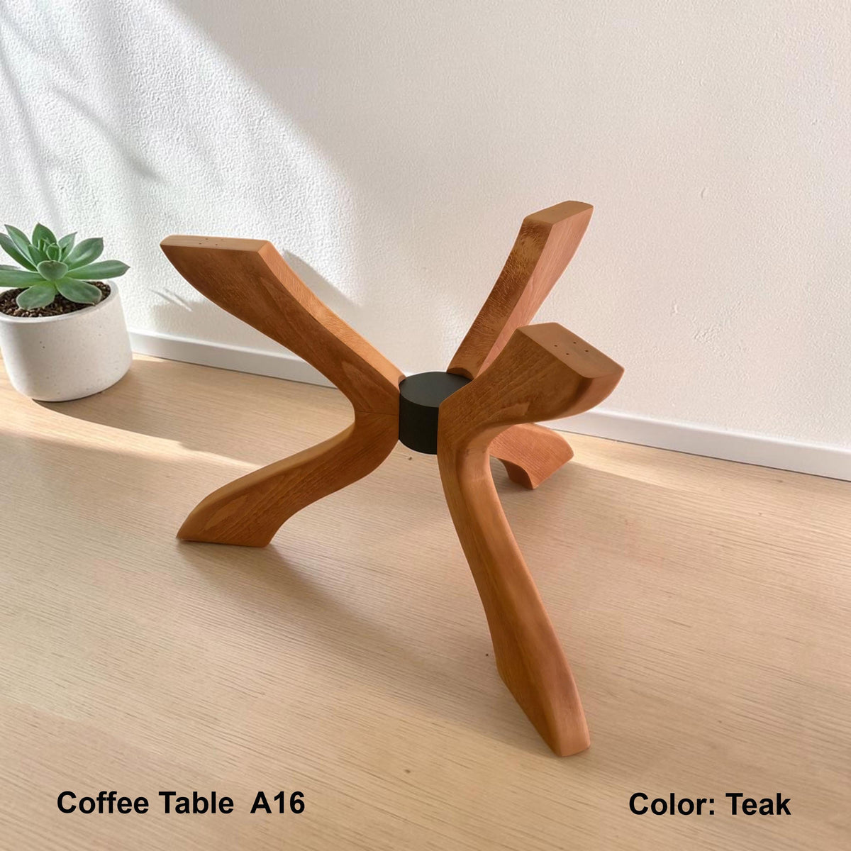 Viensan Heavy Duty Spider Table Base, Solid Wood Legs for Glass, Marble & Wood Tops, Dining, Coffee & Side Tables